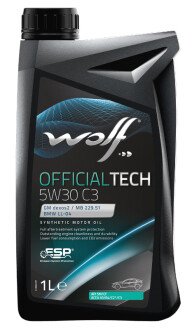 Фото автозапчасти olej 5W30 OFFICIALTECH C3 1L E4-5 z DPF Wolf 2501000683