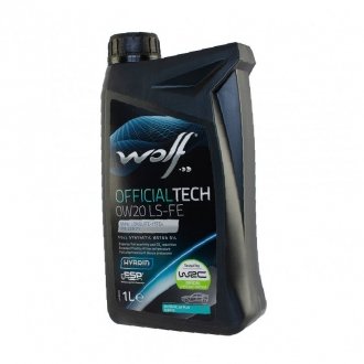 Фото автозапчасти officialtech 0w20 ls-fe 1lx12 acea: c5 ▪ api: sn plus ▪ api: sn/rc ▪ bmw: approval longlife-17fe+ ▪ chrysler: ms 12145 ▪ fiat: 9.55535-gsx ▪ ford: wss-m2c945-a ▪ ford: wss-m2c945-b1 ▪ ford: wss-m2c946-a ▪ ford: wss-m2c946-b1 ▪ ford: wss-m2c947-a ▪ fo Wolf 8339271