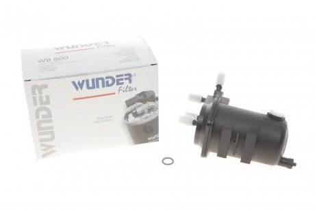 Фильтр топливный Renault Kangoo 1.5DCI (под датчик воды) WUNDER WB 800 (фото 1)