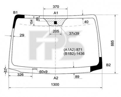 Фото автозапчастини лобове скло NISSAN NOTE 06-10 XINYI GS 5013 D12