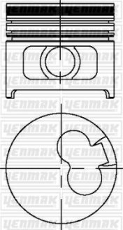 Фото автозапчасти поршень з кільцями і пальцем (размір отв. 82.50/STD) OPEL Astra F/G, Vectra A (1,7D/DR, X1,7DTL) YENMAK 31-03799-000