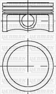 Фото автозапчасти поршень с кольцами і пальцем OPEL INSIGNIA 1.6T (размер отв. 79 / STD) (A16LET, Z16LEL,A16LEL,Z16ER,A16LER) YENMAK 31-03912-000