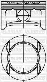 Фото автозапчасти поршень с кольцами і пальцем (размер отв. 73,40 /STD) OPEL ASTRA G 1.4 (4цл.) (Z1, 4XEP Euro 4) YENMAK 31-04214-000 (фото 1)