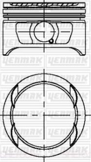 Фото автозапчастини поршень с кольцами і пальцем (размер отв. 86 / STD) OPEL ASTRA F 2.0 (4цл.) ((20 XE, C 20 XE) YENMAK 31-04225-000