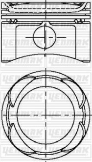 Фото автозапчасти поршень с кольцами і пальцем (размер отв. 70.8 / STD) FIAT Bravo 1.2 (4цл) (188 A5.000 80PS) YENMAK 31-04287-000