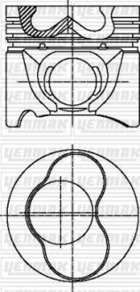 Фото автозапчасти поршень с кольцами і пальцем (размер отв. 79.51 / STD) VW CADDY 1.9TDI 3-й / 4-й цил !!! (1Z) YENMAK 31-04302-000