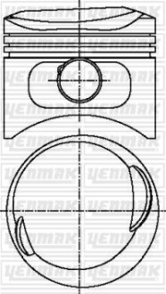 Фото автозапчасти поршень с кольцами і пальцем (размер отв. 84.00/STD) BMW E28 525 i (M 20 B 25 M,E) (6ц.) YENMAK 31-04600-000