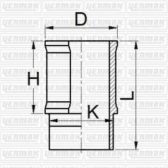 Фото автозапчасти робоча втулка циліндра CITROEN 1.4 (размер отв. 75 / STD)(205 GR-405-309-306) YENMAK 51-05873-000