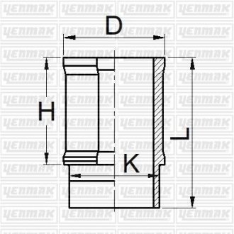 Фото автозапчасти гильза цилиндра (размер отв. 75.80/ STD)(R 19-ClIo 1,4) YENMAK 51-05910-000