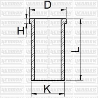 Фото автозапчасти гильза цилиндра (размер отв. 82 / STD) FIAT DOBLO 1.9JTD, OPEL VECTRA C 1.9CDTi (4цл.) (DOBLO 1.9 D) YENMAK 51-65268-000