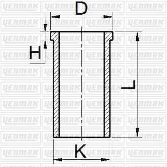 Фото автозапчасти гильза поршневая MB C-class (W202)/E-class (W210) 93-00 (d=90mm) YENMAK 51-65632-000