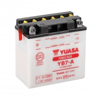 МОТО 12V 8,4Ah YuMicron Battery YB7-A (сухозаряжений) YUASA YB7A