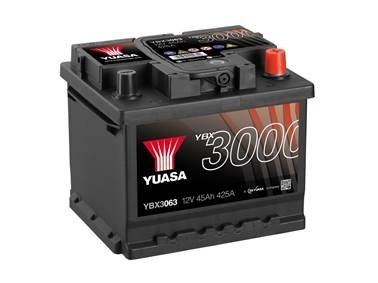 Аккумулятор 12В 45Ач/440А YBX3000 SMF (P+ стандарт) 207x175x175 B13 (стартер) YUASA YBX3063