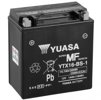 Фото автозапчасти мотоциклы YUASA YTX16BS1YUASA