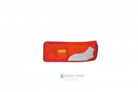 Стекло фонаря заднего правое пластик Scania P/G/R/T Series-4 красно- белое YUCEPLAST YP-149R (фото 1)