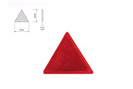 Світловідбивач треугольный, маленький, красный YUCEPLAST YP-16R