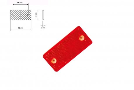 Фото автозапчастини світловідбивач прямоугол.; с отверстиями на винты; красный YUCEPLAST YP-39R