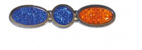 Світловідбивач "метелик" трьох-секційний (синій-синій- помаранч.) YUCEPLAST YP-94BBA