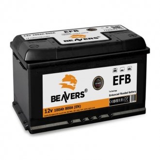 Аккумулятор 6СТ-100 (R+) BEAVERS EFB 800А ZAP 6СТ-100 (R+) BEAVERS EFB (фото 1)
