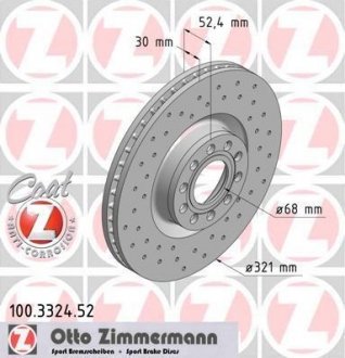 Тормозной диск ZIMMERMANN 100.3324.52