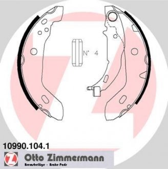 Гальмівні колодки (набір) ZIMMERMANN 10990.104.1 (фото 1)