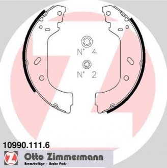 Комплект тормозных колодок. ZIMMERMANN 10990.111.6 (фото 1)