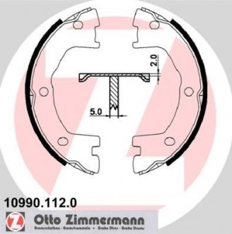 Комплект тормозных колодок, стояночная тормозная система ZIMMERMANN 109901120 (фото 1)