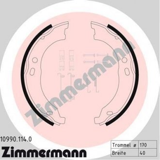 Гальмівні колодки ручного гальма ZIMMERMANN 10990.114.0