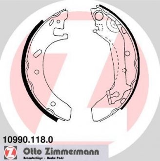 Комплект тормозных колодок. ZIMMERMANN 10990.118.0