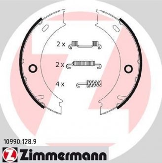 Комплект тормозных колодок, стояночная тормозная система. ZIMMERMANN 10990.128.9