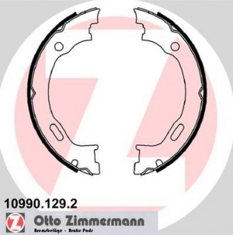 Комплект тормозных колодок, стояночная тормозная система. ZIMMERMANN 10990.129.2