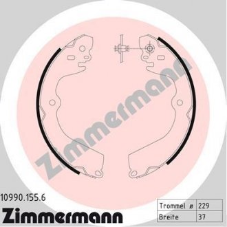 Комплект тормозных колодок, стояночная тормозная система. ZIMMERMANN 109901556 (фото 1)