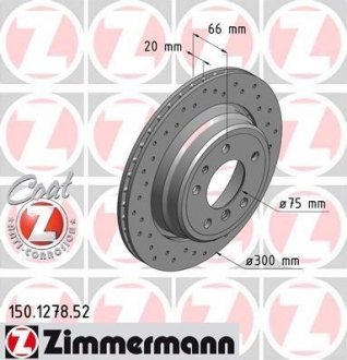 Тормозной диск ZIMMERMANN 150.1278.52
