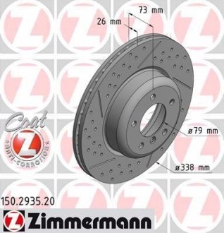 Тормозной диск ZIMMERMANN 150.2935.20 (фото 1)