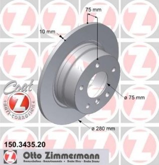 Тормозной диск ZIMMERMANN 150.3435.20 (фото 1)