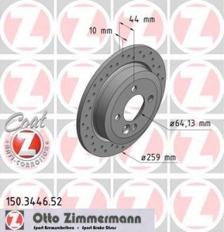 Тормозной диск ZIMMERMANN 150.3446.52 (фото 1)
