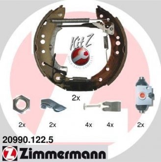 Комплект тормозных колодок. ZIMMERMANN 20990.122.5 (фото 1)
