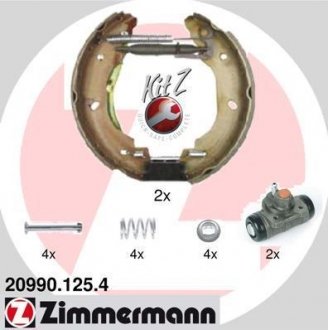 Комплект тормозных колодок. ZIMMERMANN 20990.125.4 (фото 1)