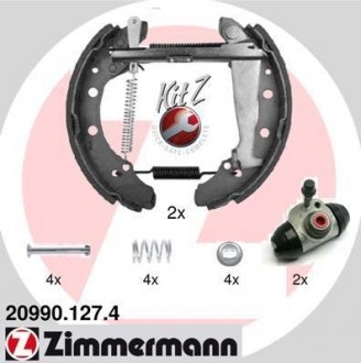 Фото автозапчасти комплект тормозных колодок. ZIMMERMANN 20990.127.4