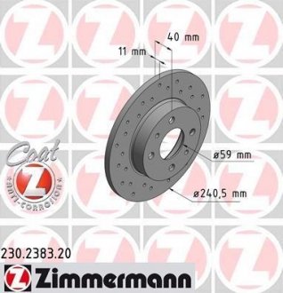 Тормозной диск ZIMMERMANN 230.2383.20