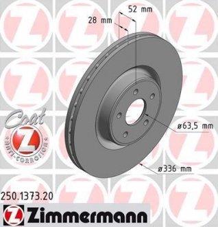 Тормозной диск ZIMMERMANN 250.1373.20 (фото 1)