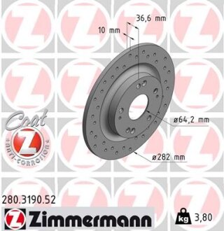 Фото автозапчасти автозапчасть ZIMMERMANN 280319052