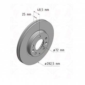 Тормозной диск ZIMMERMANN 370.3074.20 (фото 1)