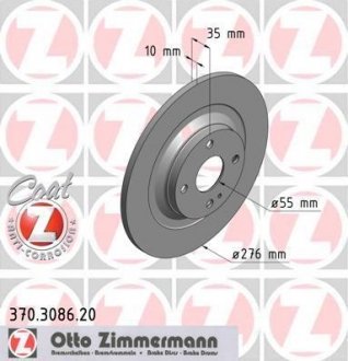Тормозной диск ZIMMERMANN 370.3086.20 (фото 1)