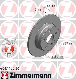 Тормозной диск ZIMMERMANN 400.1450.20