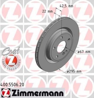 Тормозной диск ZIMMERMANN 400.5506.20