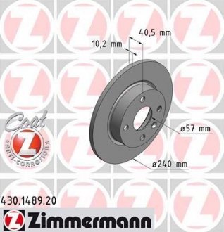 Тормозной диск ZIMMERMANN 430.1489.20 (фото 1)
