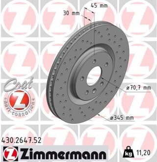 Фото автозапчасти автозапчасть ZIMMERMANN 430264752