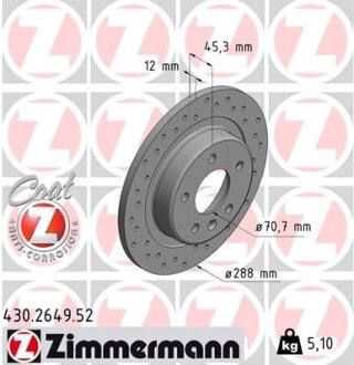 Фото автозапчастини автозапчасть ZIMMERMANN 430264952