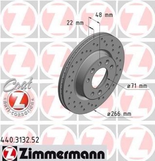 Тормозной диск ZIMMERMANN 440.3132.52 (фото 1)
